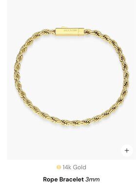 JAXXON 14k Rope Bracelet
